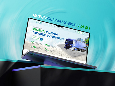 Green Clean Wash responsive landing page app branding design graphic design landing page typography ui ui ux design ux web design