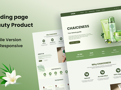 Beauty Product Landing Page beauty product branding clean design design graphic design illustration landing age luxury design minimal design product design product landing page ui uiux user interface ux website design