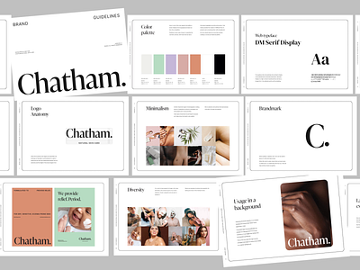 Chatham Brand Guidelines beauty industry brand book brand guidelines brand identity brand manual brand standards branding dermatology design guidelines design systems eco friendly graphic design holistic health identity design natural products organic skincare skin wellness skincare solutions style guide visual identity