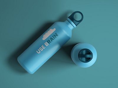 Water Bottle 3d awareness design branding design graphic design illustration product design ui