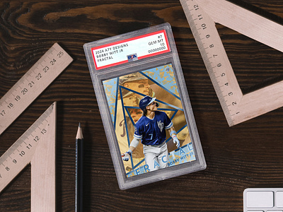 Bobby Witt Jr "Fractal" Concept Card baseball baseball cards concept art concept cards digital art graphic design mlb production art sports topps trading cards