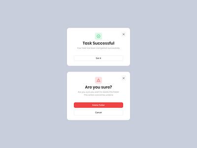 Confirmation and notification modal action confirmation are you sure check mark component confirmation modal delete design exploration digital design figma light mode notification modal product design saas success task ui ux warning web web design