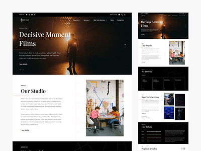 Demo Film - Production Firm Website avijeet design film filming landing page minimal production company production website saas studio studio website ui ux video production video production agency videography videography website web design website website design
