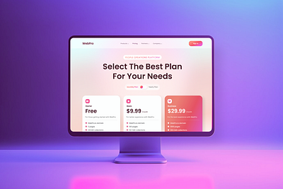 Pricing Page Concept for CMS Web App cms content design designer development freelance global nocode pricing pricing plan project remote selection subscription task trending uxui web app web design website