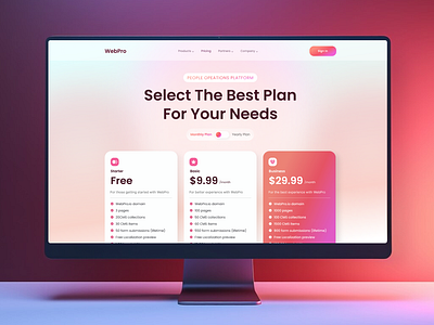 Pricing Page Concept for CMS Web App cms content design designer development freelance global nocode pricing pricing plan project remote selection subscription task trending uxui web app web design website