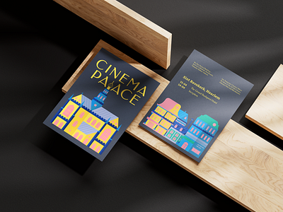 Posters and flyers for Cinema Palace branding design graphic design minimal typography vector