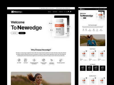 Newedge Healthcare - Supplements Brand Website avijeet biotech design ecommerce ecommerce website health healthcare company landing page pharma company pharmacy pharmacy website supplement supplement company supplements website ui ux vitamins web design website website design