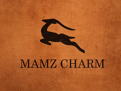 Mamz Charm's Logo Design and photography animal branding detail gazelle geometric graphic design horn instagram leather logo shopping bag