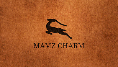 Mamz Charm's Logo Design and photography animal branding detail gazelle geometric graphic design horn instagram leather logo shopping bag