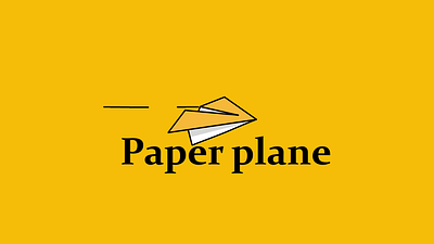 Paper plane animation branding graphic design logo motion graphics