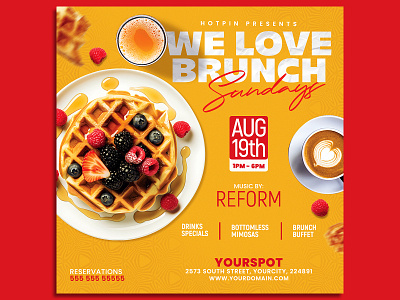 Brunch Flyer Template summer flyer