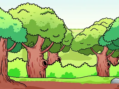 Forest day animation graphic design motion graphics