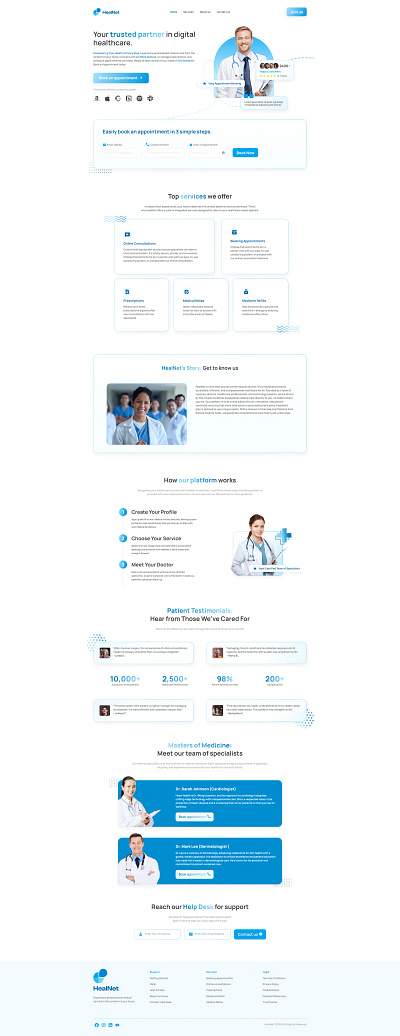 Healnet Landing Page elementor figma landing page wordpress