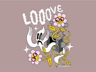 Love Ghosts alexander blue characterart characters hand lettering handdrawn illustration lettering