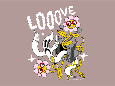 Love Ghosts alexander blue characterart characters hand lettering handdrawn illustration lettering