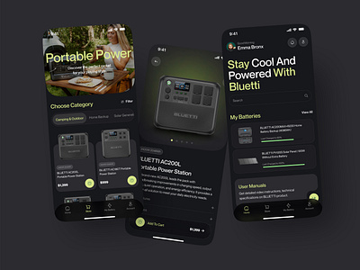 Bluetti App: Portable Power Store app app design app store bluetti branding ecoflow energy power powerbank solar store