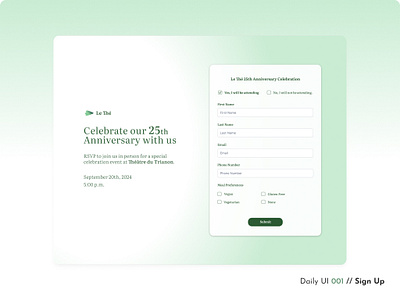 Daily UI Challenge #001 - Sign Up app website daily ui daily ui 1 event form form minimal sign up simple ui