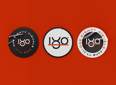 180 Visuals Branding 180 badge branding circle graphic design greenville orange sticker video