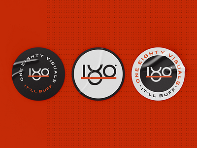 180 Visuals Branding 180 badge branding circle graphic design greenville orange sticker video