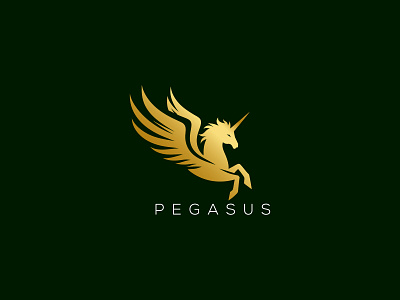 Pegasus Logo gold logo golden logo horse logo horse wings luxury logo pegasus logo pegasus logo design wings logo