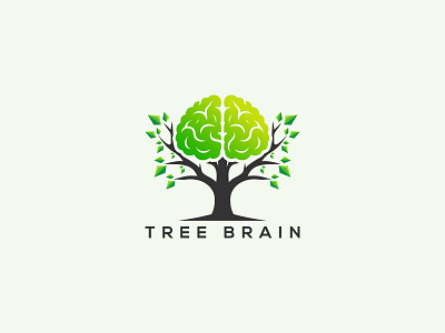 Tree Brain Logo brain brain logo brains brains logo digital brain logo green tree tree tree brain logo tree logo