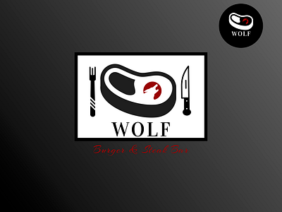 Wolf Steak restaurant branding graphic design logo