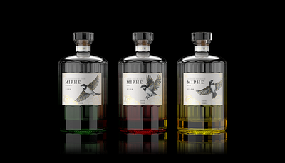 Miphe Spirits asian bottle brand design hunap hunapstudio japan label miphe package spirits