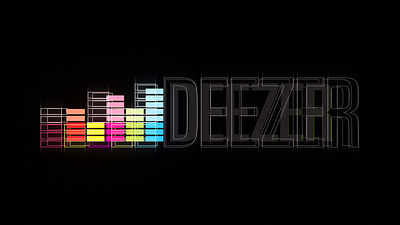 Dynamic Sliced DEEZER Logo after effects animation branding dribble graphic design logo motion graphics