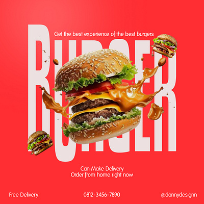 Burger, poster design graphic design