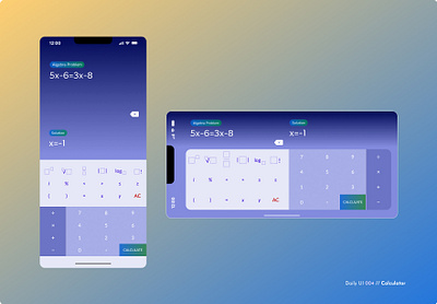 Daily UI Challenge #004 - Calculator calculator challenge clean ui daily ui daily ui 4 gradient minimal mobile app ui