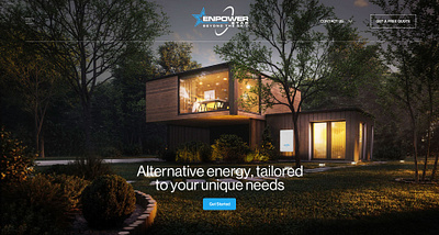 Web Design design energy solar panel ui ux web web design