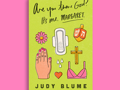 Judy Blume adolescence book cover book design books colourful cover design cover illustration design fun graphic design illustration judy blume lettering puberty religion teen young adult