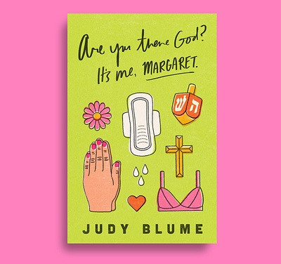 Judy Blume adolescence book cover book design books colourful cover design cover illustration design fun graphic design illustration judy blume lettering puberty religion teen young adult