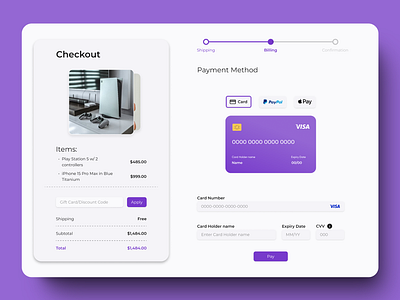 Credit Card Checkout checkout credit card design ui