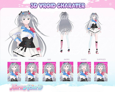 Infinite Glamour Beauty Long Hair Anime Girl 3D Vroid 3d 3dcharacter 3dvorid vtuber