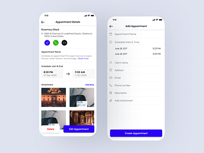 🚀 Eyeontask Field Management App: Create & View Appointments UI appdesign appointment dribbble scheduling ui uidesign uiux userexperience userinterface ux