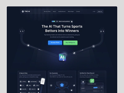 AI Sport Landingpage ai bento bentobox design landing service sport sportbet ui web design