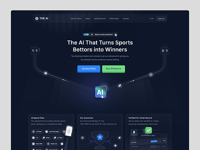 AI Sport Landingpage ai bento bentobox design landing service sport sportbet ui web design