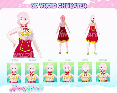 Streaming in Style with the Pink Short Hair Christmas 3d 3dcharacter vroid