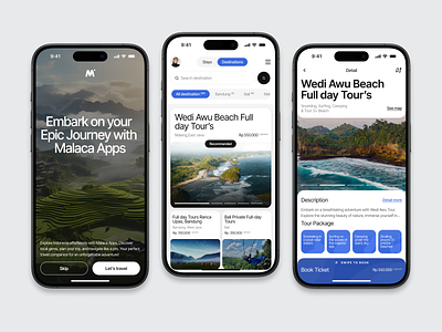 Travel Mobile App - Malaca app app uiux homepage hotel mobile mobile app planner product design search swiss design travel travel app travel companion travel planner trip trip planner ui uiux ux vacation