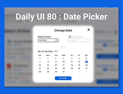 Daily UI 80 : Date Picker daily ui daily ui 80 date picker design figma prototype ui uidesign uidesigner uiux uiuxdesign uiuxdesigner ux uxdesign uxdesigner