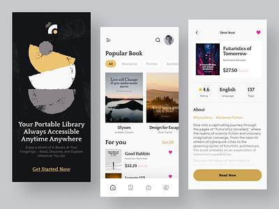 Nocturne - E-Book ~ Mobile Apps app branding design graphic design health illustration logo ui ux vector