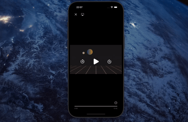 Video player coded in UIkit aftereffects video