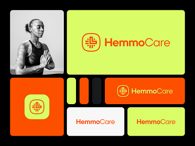 HemmoCare app branding care combination design dualmeaning graphic design health illustration logo logodesign pilates ui ux yoga