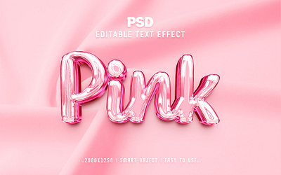 Pink Chrome'' 3D Editable PSD Text Effect Style 3d 3dpsd 3d text branding chrome pink text graphic design logo photoshop action pink pink chrome 3d text effect pink chrome text editable pink effect pink photoshop 3d text effect pink text effect psd pink text effect