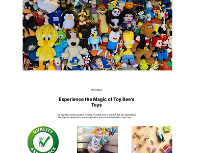 Toy factory website landing page branding graphic design logo ui ux