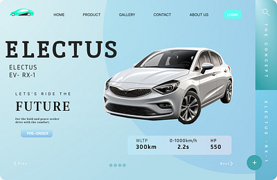 Electric Car selling Website landing page branding car electric car future logo ui ux