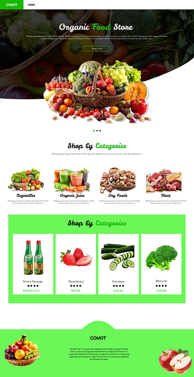 Vegetable Store Landing Page app branding dailyui design graphic design illustration logo ui ux vector