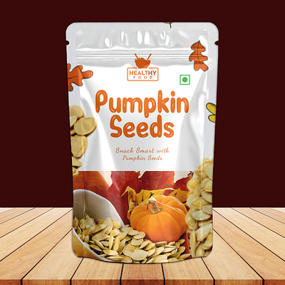 Pumpkin seeds pouch packaging design branding graphic design logo motion graphics pouch pouch design pumpkin seeds pouch design