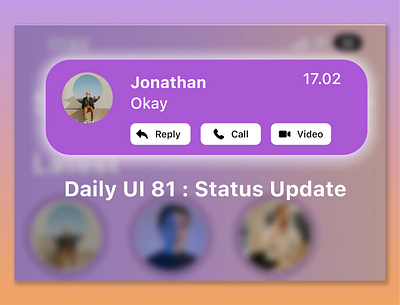 Daily UI 81 : Status Update daily ui daily ui 81 design figma prototype status update ui uidesign uidesigner uiux uiuxdesign uiuxdesigner ux uxdesign uxdesigner